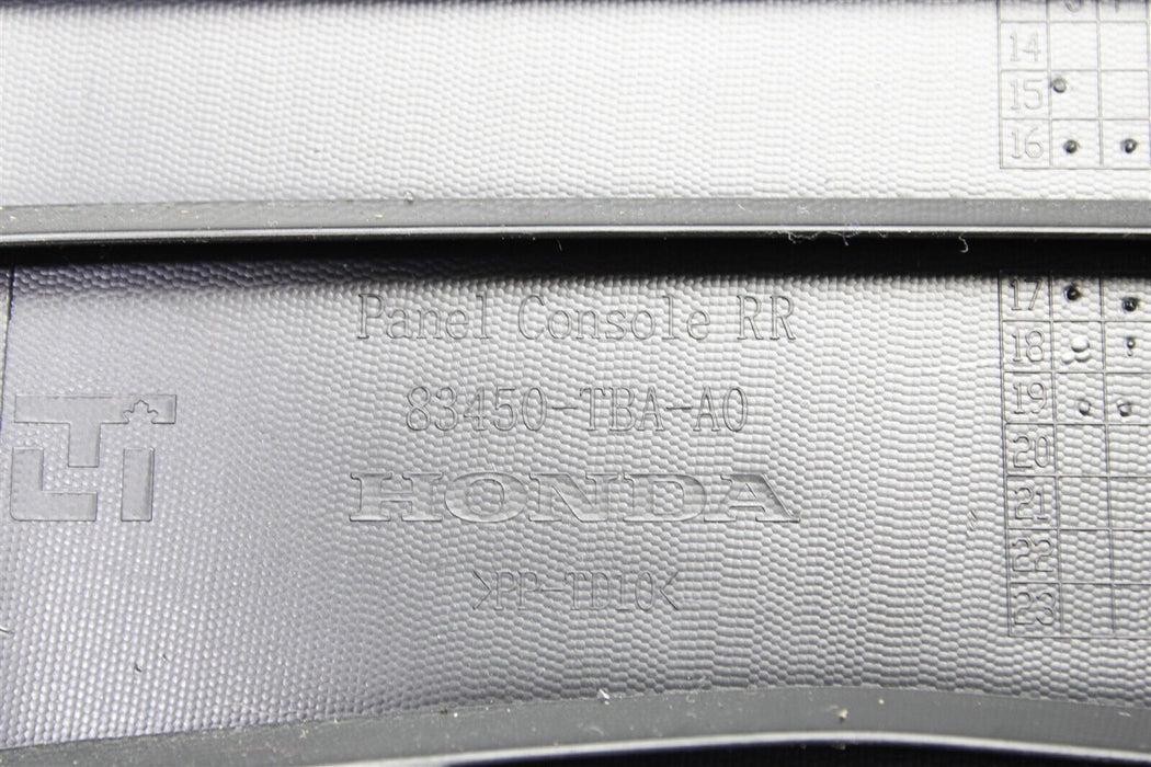 2019 Honda Civic SI Sedan Rear Console Trim Cover Panel 83450-TBA-A0 16-21