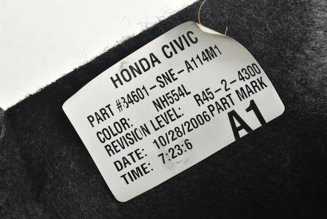 2006-2011 Honda Civic Si Sedan Right Trunk Carpet Quarter Panel Liner 06-11