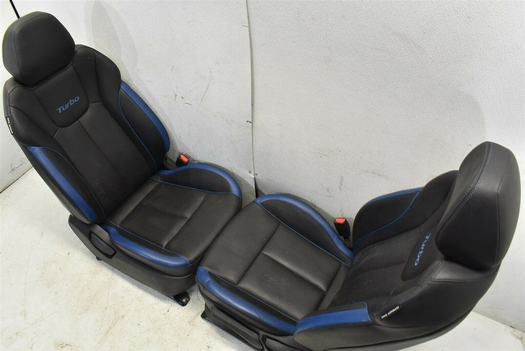2013-2017 Hyundai Veloster Turbo Seat Set Assembly Blue Black Leather 13-17