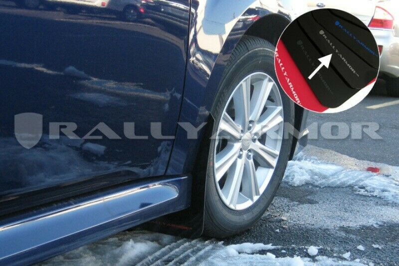 Rally Armor Black Mud Flap w/ Silver Logo For 10-14 Subaru Legacy