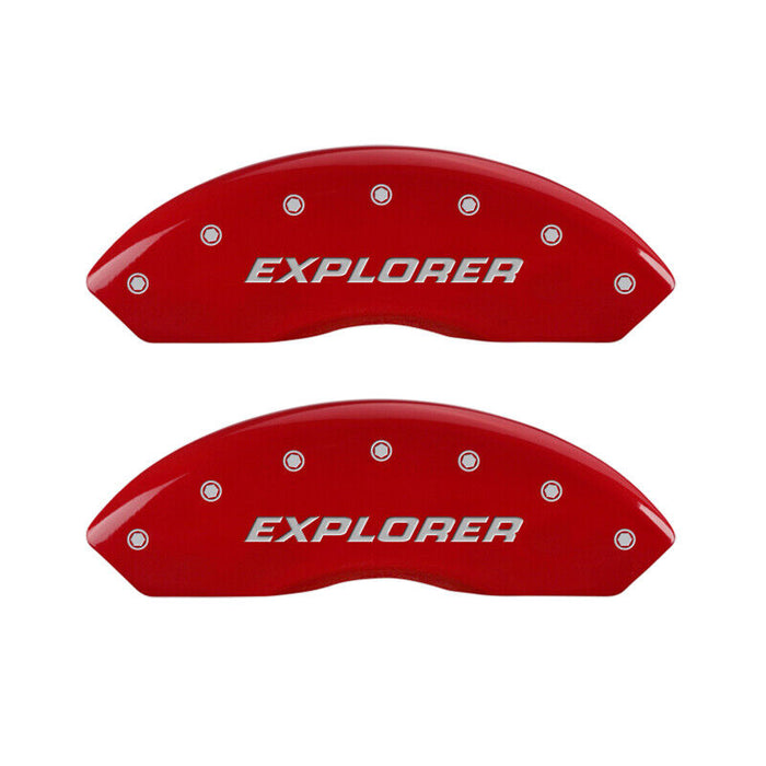 MGP Caliper Covers 10041SEXPRD Set of 4: Red Finish, Silver Explorer (Pre-2011)