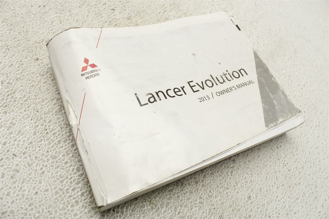 2013 Mitsubishi Evolution MR Owners Manual Booklet Factory OEM TORN 13