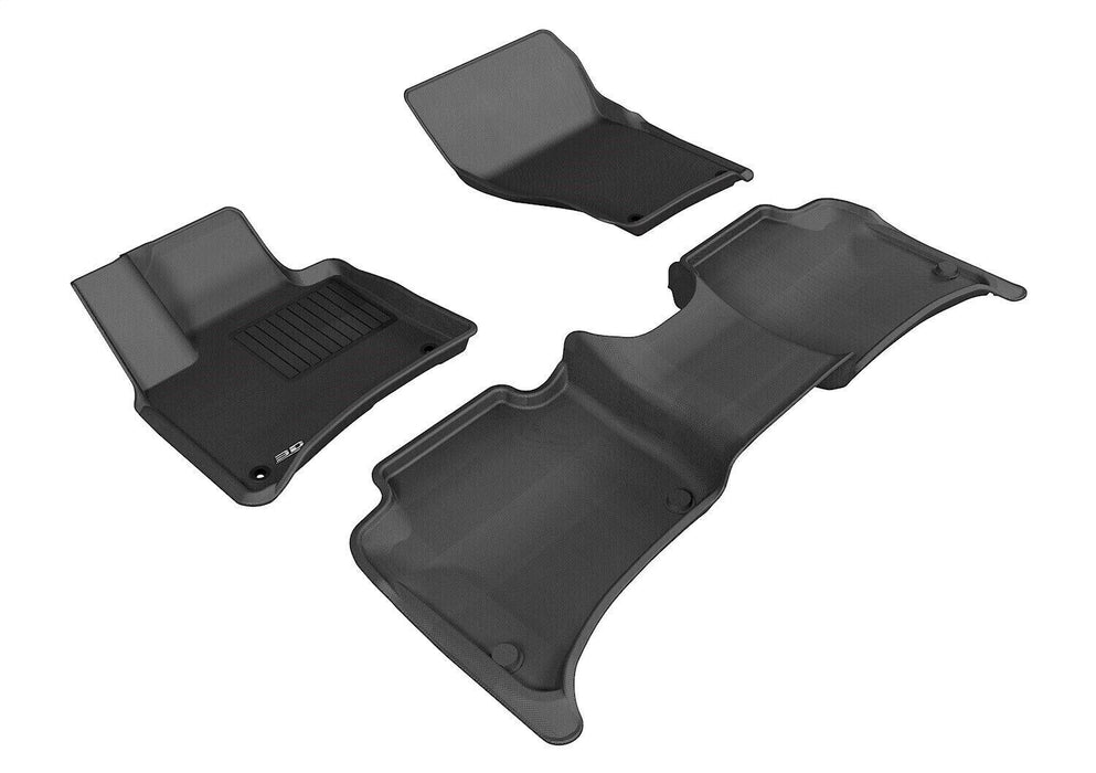 3D Maxpider Black L1VW05401509 Kagu 2 Row Floor Mat Set for 11-17 VW Touareg