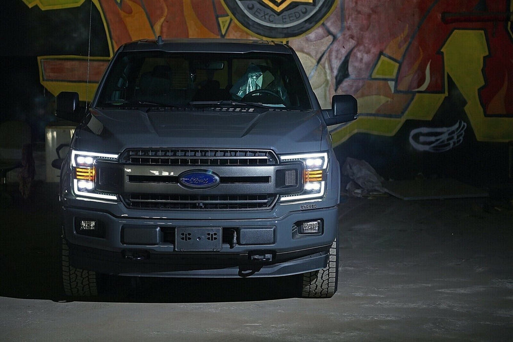 AlphaRex Alpha-Black Nova LED Projector Headlights for 2018-2020 Ford F-150