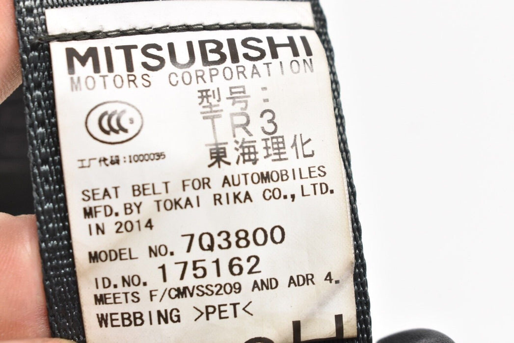 08-15 Mitsubishi Evolution X Rear Right Seat Belt Passenger RH EVO 2008-2015