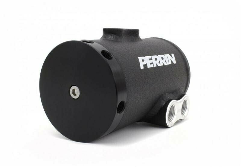 Perrin Performance Black Air Oil Separator for Subaru WRX / STI 02-07