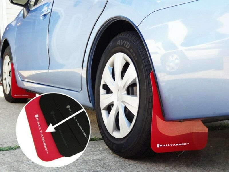 Rally Armor Mud Flaps Guards for 12-16 Impreza 4/5 Doors (Red w/White Logo)