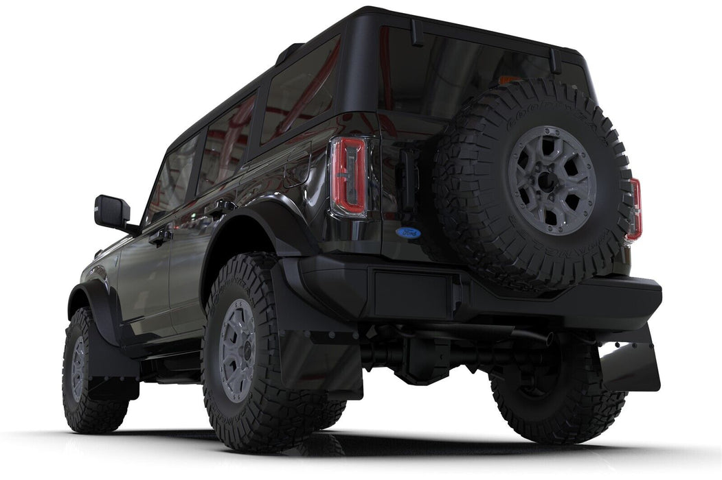 Rally Armor for 2021-23 Bronco Black/Metallic Blk NO RAPTOR/SPORT/RUNNING BOARDS