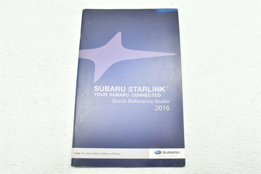 2016 Subaru WRX STI Owners Manual & Case OEM 16