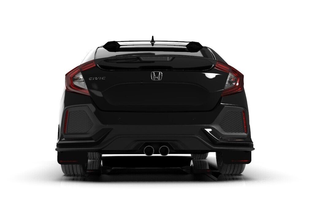 Rally Armor Black/Red Mud Flaps for 2017-2019 Honda Civic Sport Touring
