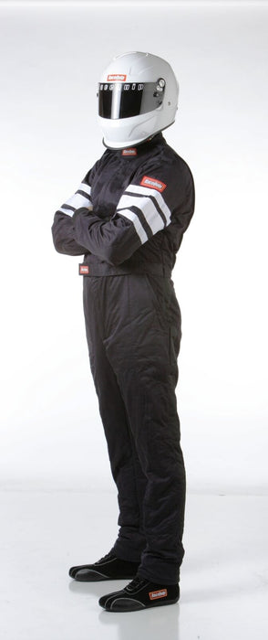 RaceQuip One Piece Multi Layer Fire Suit Black Medium SFI 3.2A/5 Rated 120003