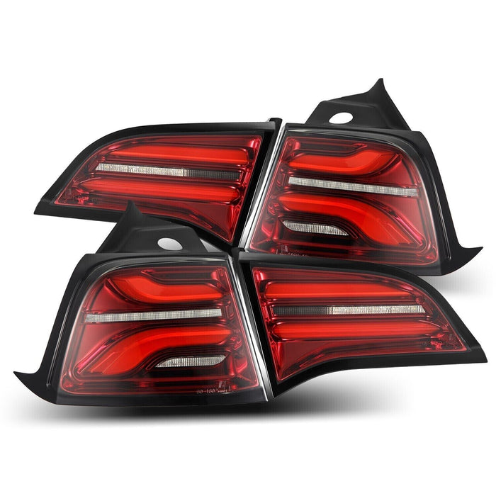AlphaRex PRO LED Taillights for 2020-2022 Tesla Model Y with Amber Turn signal