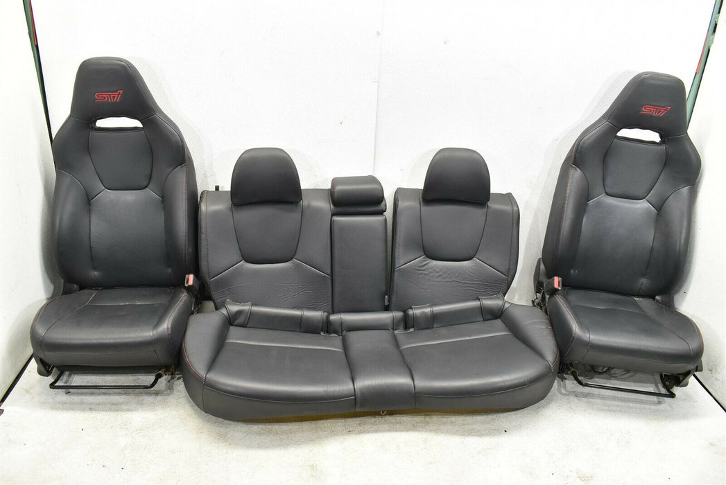 2008-2014 Subaru WRX STI Sedan Leather Full Seat Set Assembly OEM 08-14