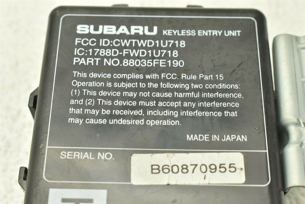 2006-2007 Subaru Impreza WRX Keyless Entry Module Box Unit 88035FE190 06-07