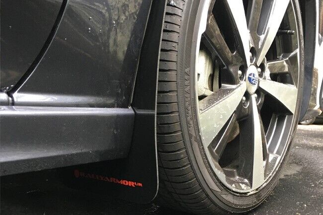 Rally Armor UR Black Mud Flap with Grey Logo For 2017-2023 Subaru Impreza