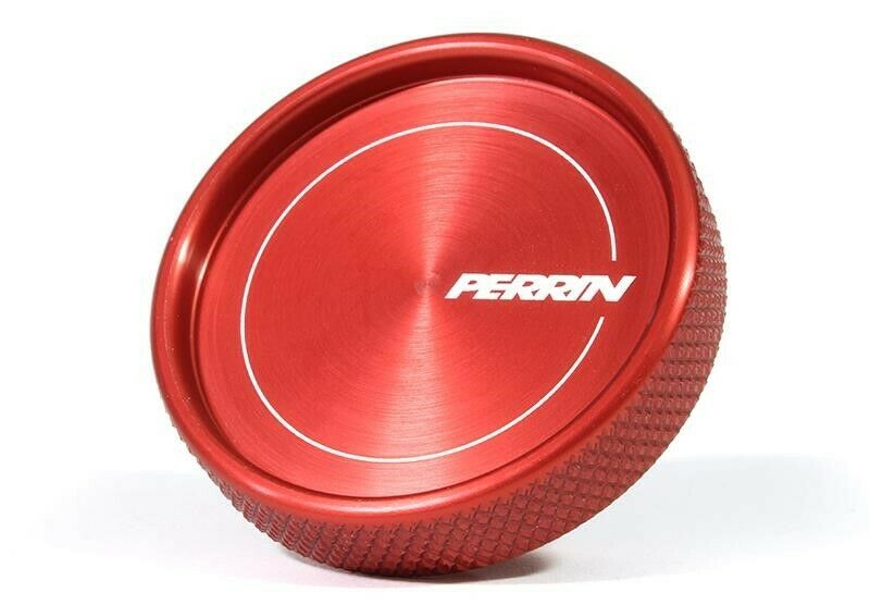Perrin Performance Red Oil Fill Cap Round Style for WRX STI and FRS BRZ