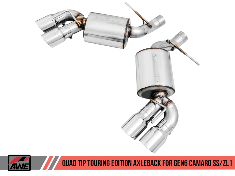 AWE 3015-42093 Tuning for 16-24 Chevy Camaro SS A/B Exhaust-Touring Quad Silver