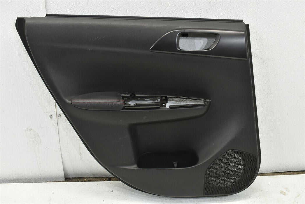 2008-2014 Subaru Impreza WRX STI Door Panel Cover Rear Left Driver LH OEM 08-14