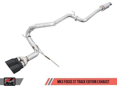 AWE 3020-33036 Tuning for Ford Focus ST Track Edition C/B Exhaust-BlackTips