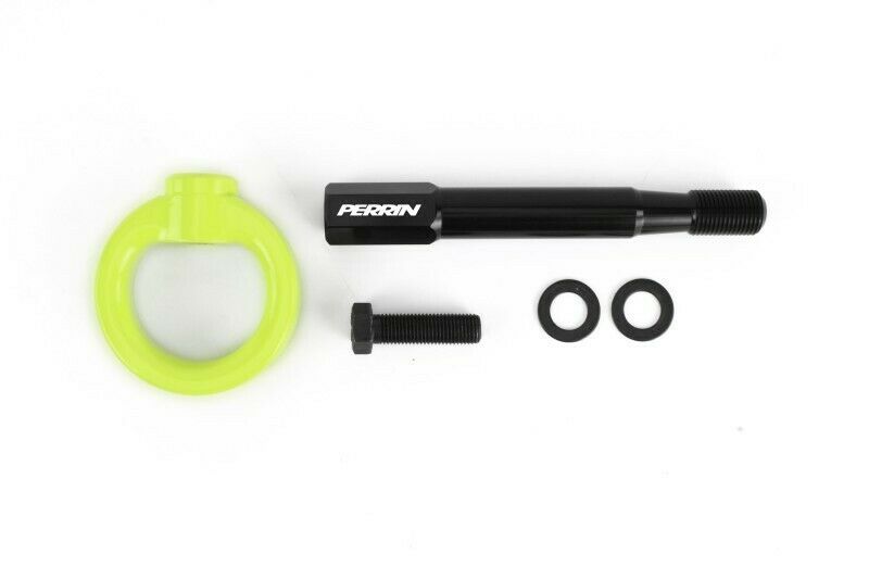 Perrin Performance Aluminum Neon Yellow Tow Hook for 2008-2014 Hatch WRX/STI