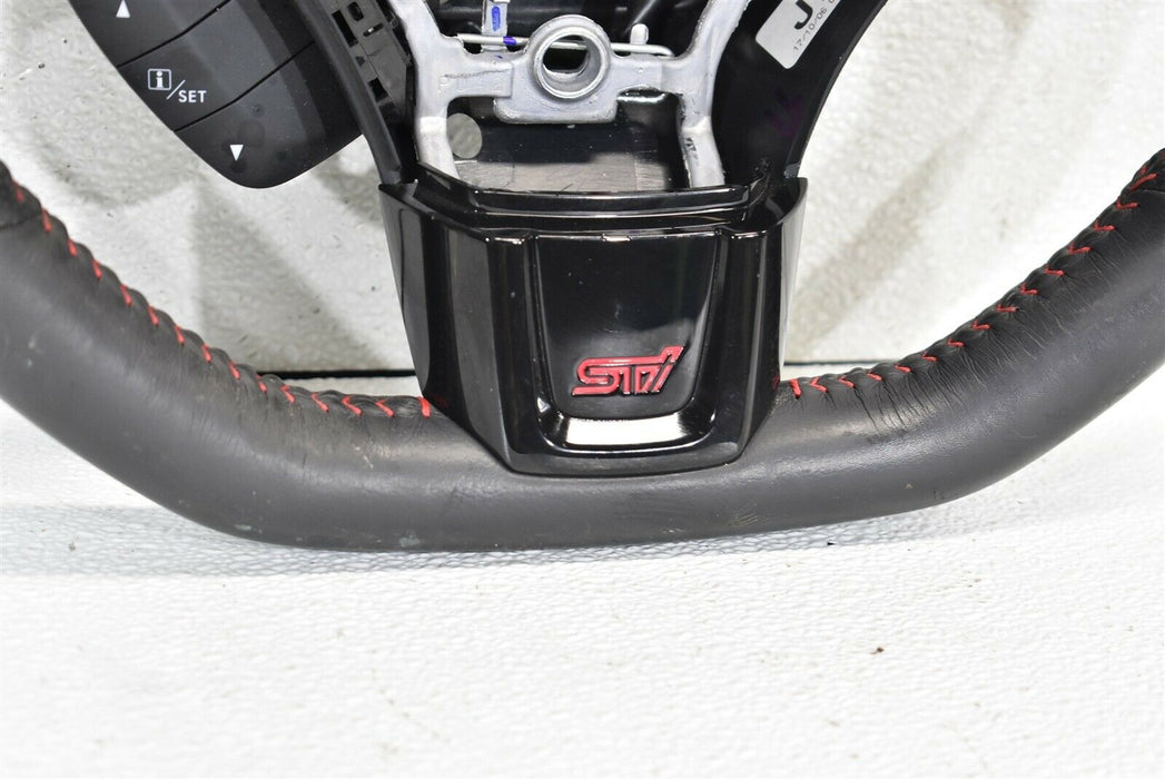 2015-2019 Subaru WRX STI Steering Wheel Assembly Leather OEM 15-19