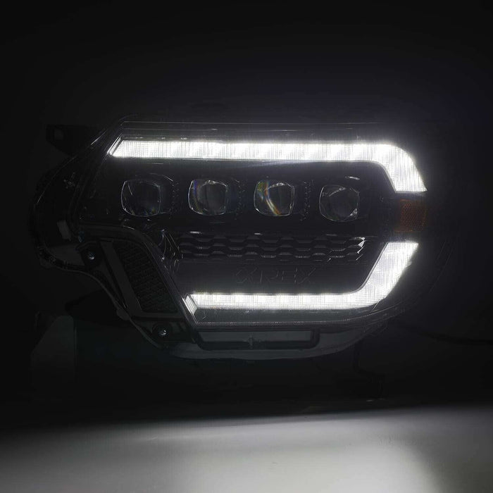 Alpharex NOVA Sequential Full LED Projector Headlight Black Set For 12-15 Tacoma