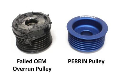 Perrin Blue Lightweight Alternator Pulley for 2022 Subaru BRZ Toyota GR86