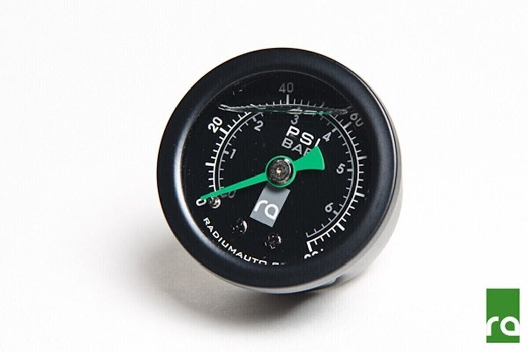 Radium 20-0075 Fuel Pressure Gauge w/ 8AN ORB Adapter 0 to 100psi Universal Fit