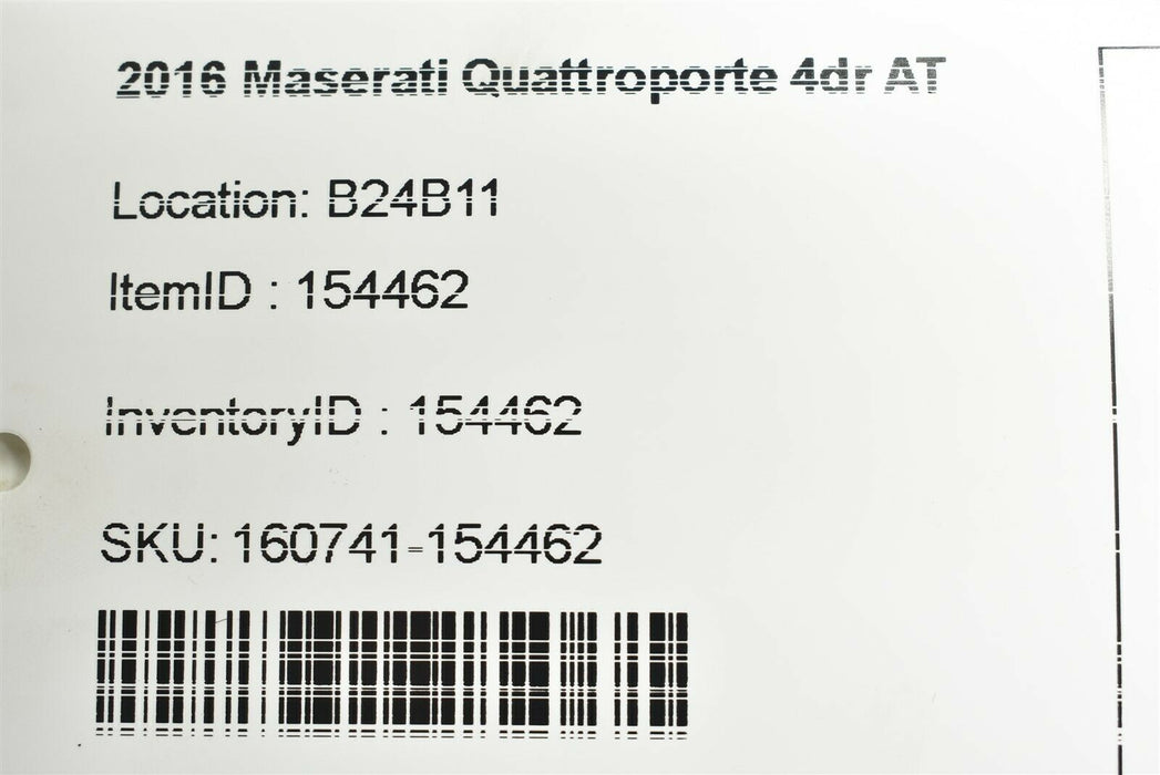 2016 Maserati Qauttroporte S Q4 Left Injector Harness 311644 14-18