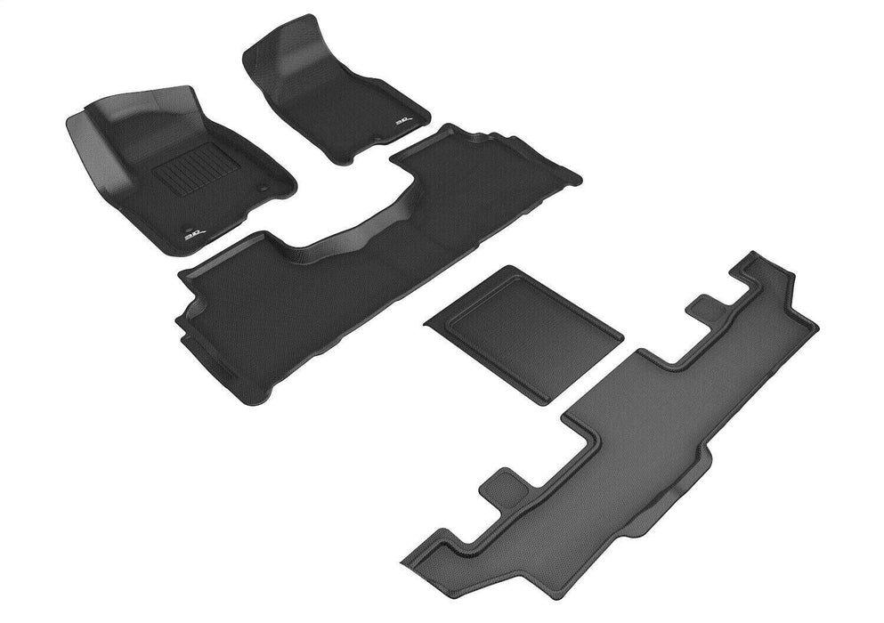 3D Maxpider Kagu 3 Row Floor Mat Set for 21-22 GMC Yukon XL Black L1GM02901509