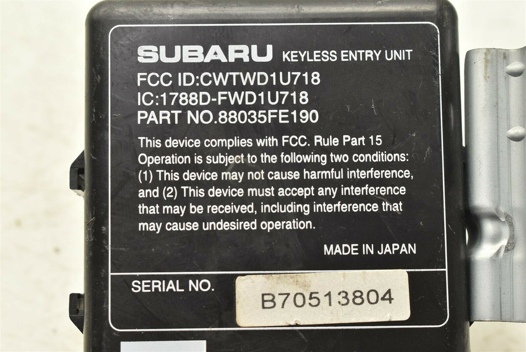 2004-2007 Subaru WRX STI Keyless Entry Unit 88035FE190 04-07