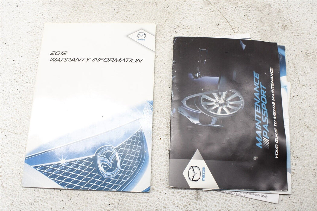 2012 Mazdaspeed 3 Speed3 Manual Booklet Assembly With Case Factory OEM 2012