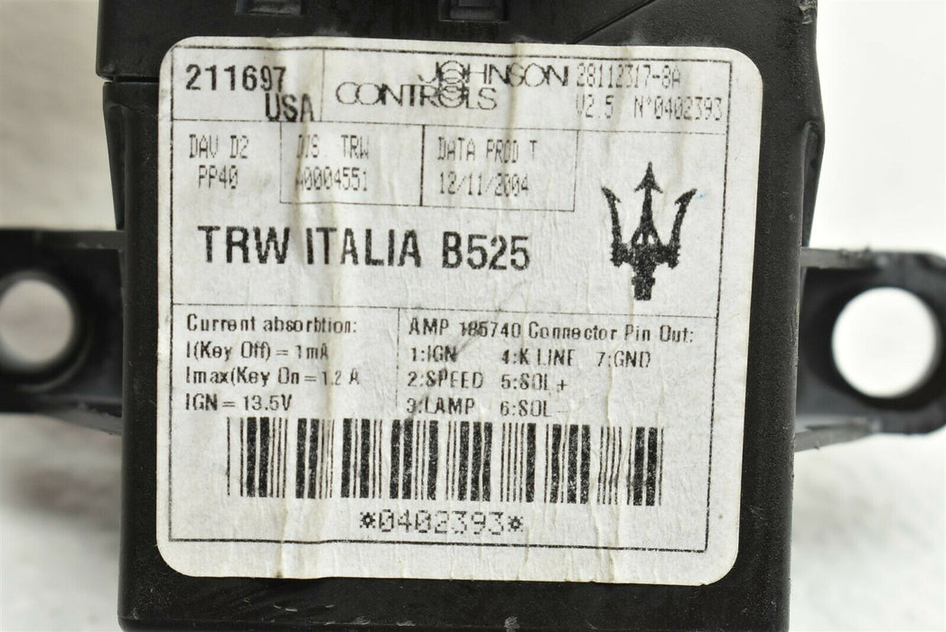 2005 Maserati Quattroporte Trunk Compartment Control Module 185740