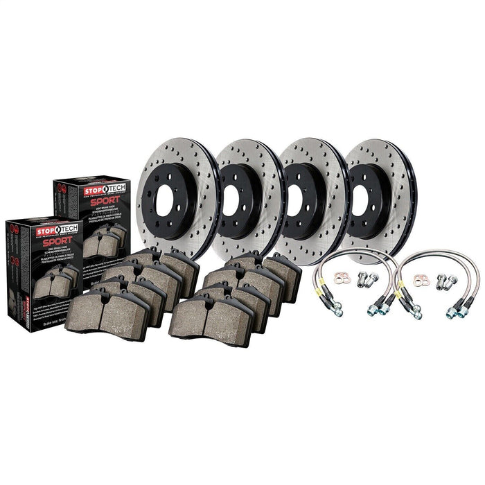 StopTech 979.33053 Sport Disc Brake Kit w/Cross-Drilled Rotors