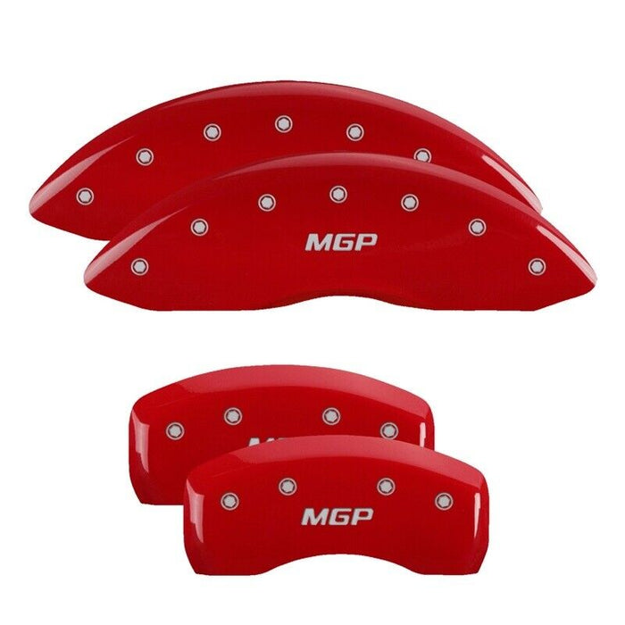 MGP 41008SMGPRD Gloss Red Caliper Covers For 10-15 Jaguar XF