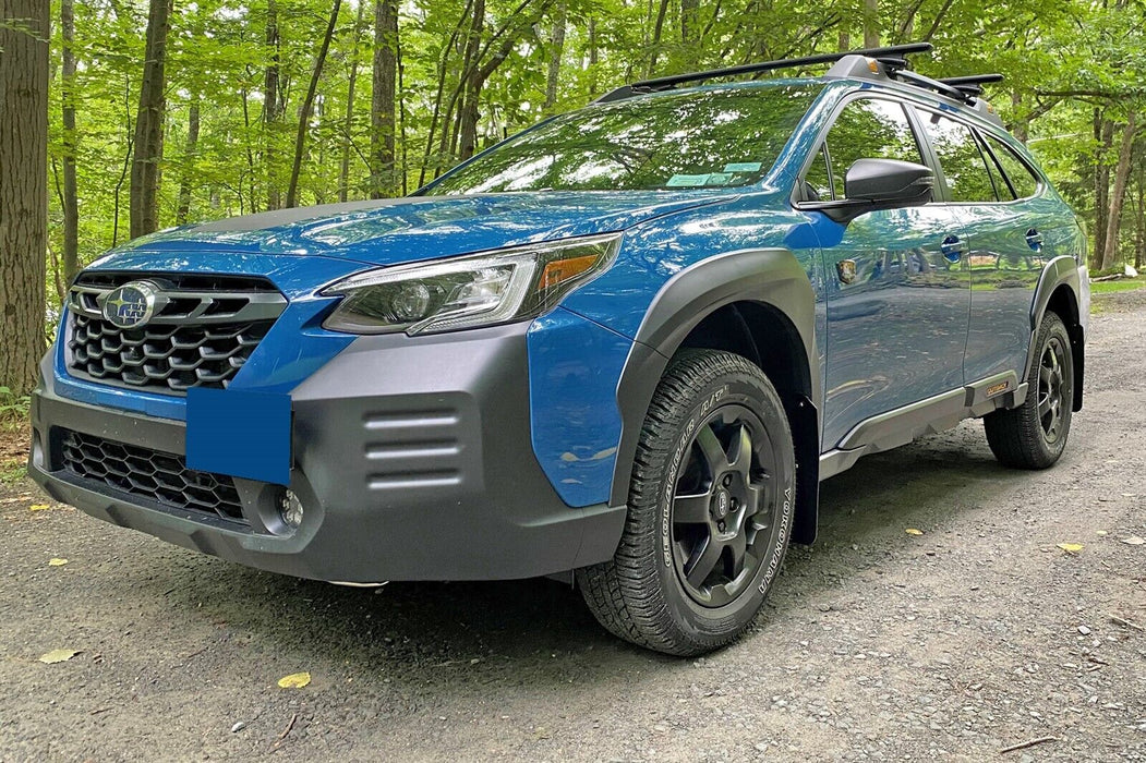 Rally Armor UR Black Mud Flaps w/ Blue Logo for 2022 Subaru Outback Wilderness