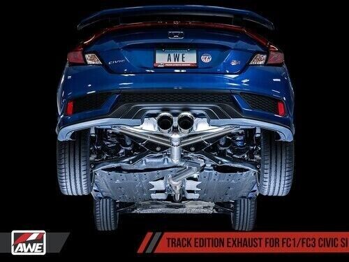 AWE 3020-32052 Tuning for 17-20 Honda Civic Si Track Exhaust w/Front Pipe & Dual