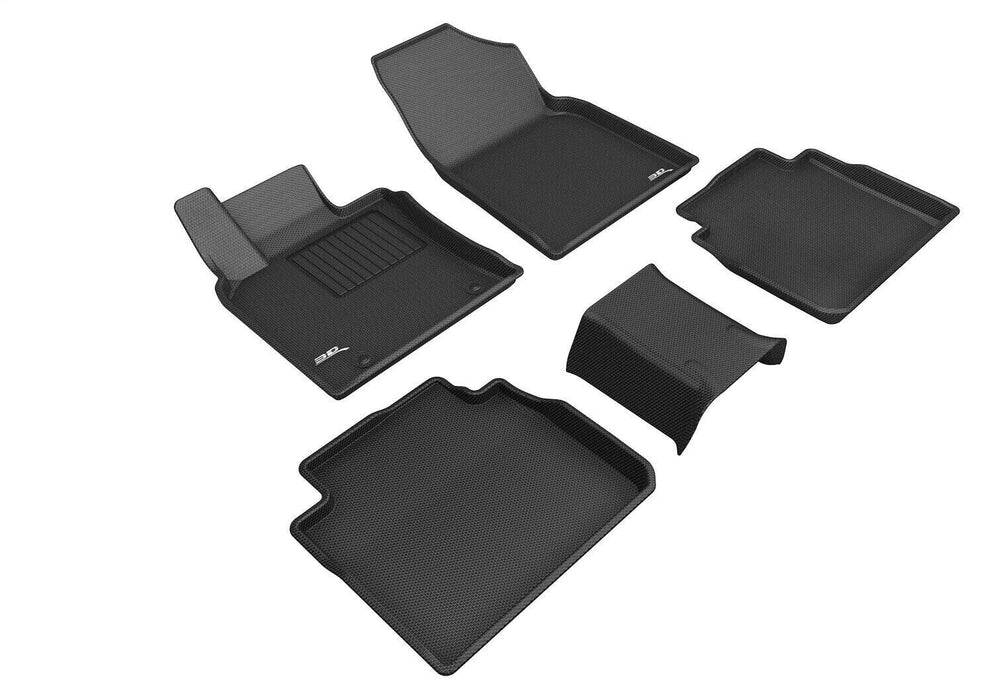 3D Maxpider Black L1TY24501509 Kagu 2 Row Floor Mat Set for 19-21 Toyota Avalon