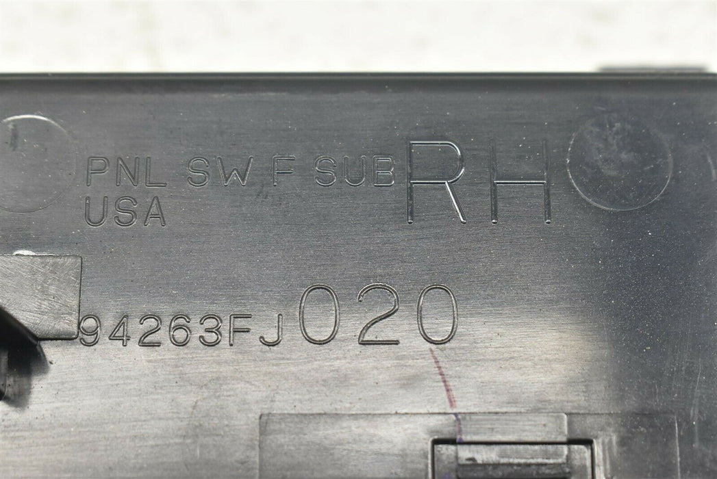 2015-2019 Subaru WRX Front Right Window Switch Trim 94263FJ020 OEM 15-19