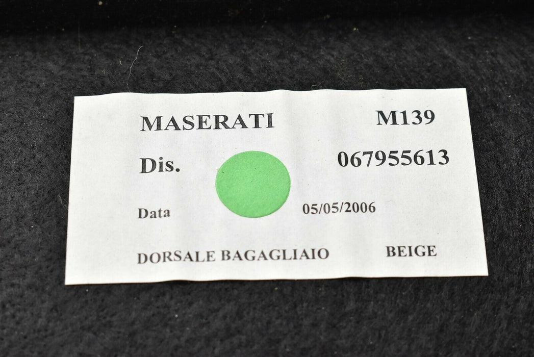 2003-2012 Maserati Quattroporte Trunk Carpet Trim 067955613 03-12