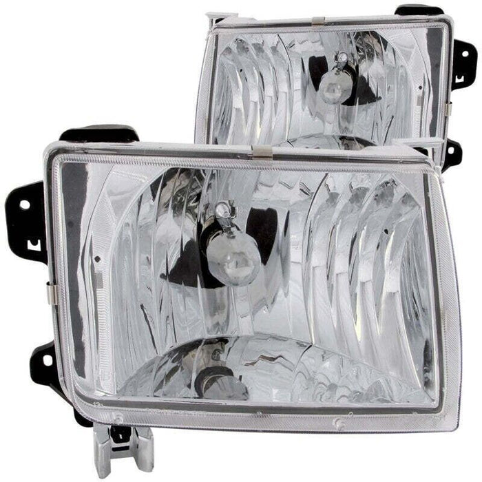 Anzo USA 111049 Crystal Headlights Chrome Fits 1998-2000 Nissan Frontier