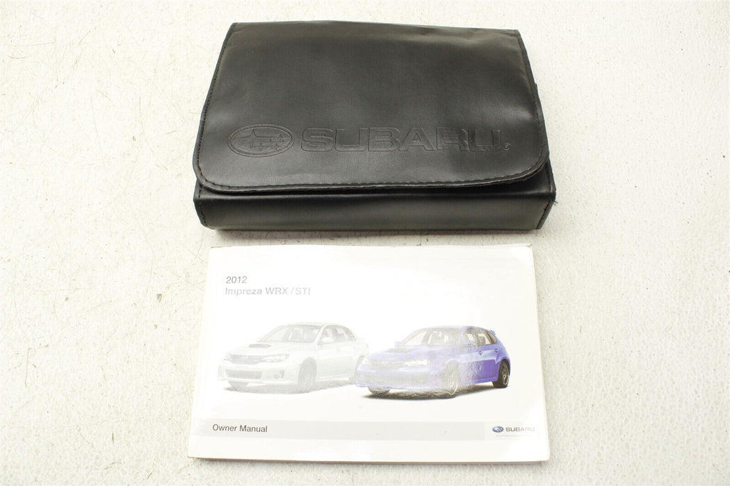 2012 Subaru Impreza WRX STI Owner Manual With Booklet Cover OEM 2012