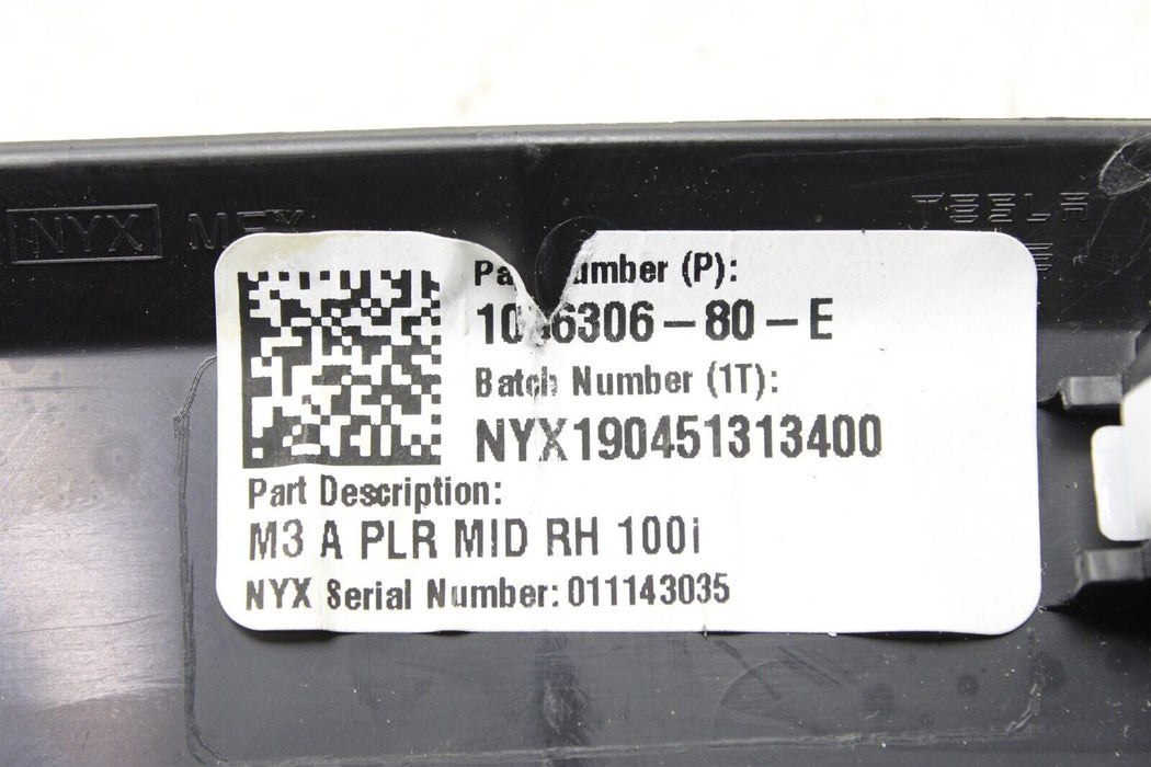 2017-2020 Tesla Model 3 Front Right Passenger Pillar Trim Cover 1086306-80-E