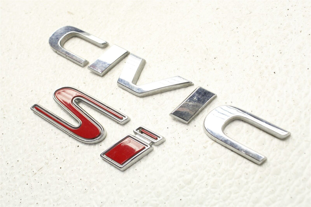 2019 Honda Civic SI Sedan Civic Si Trunk Badge Assembly Factory OEM 16-21