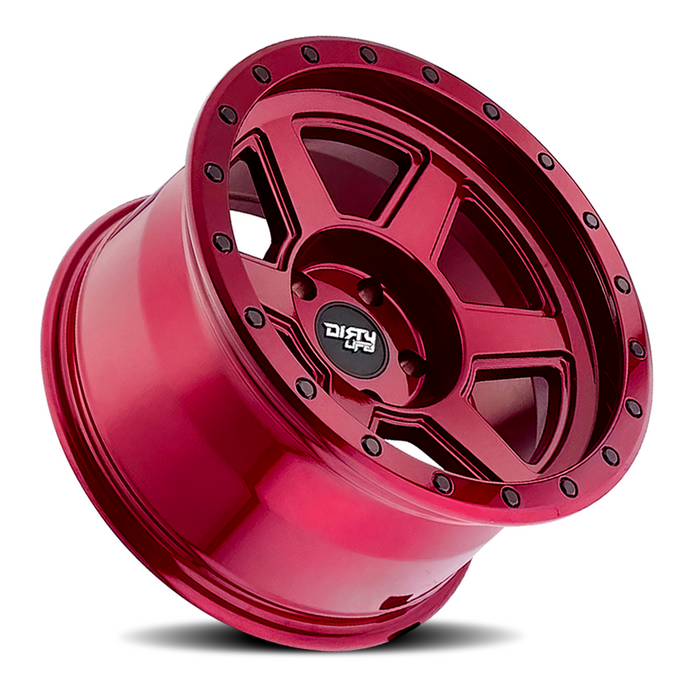 Dirty Life Wheels Rim Compound 9315 Gloss Crimson Candy Red 17X9 6-135 -12Mm