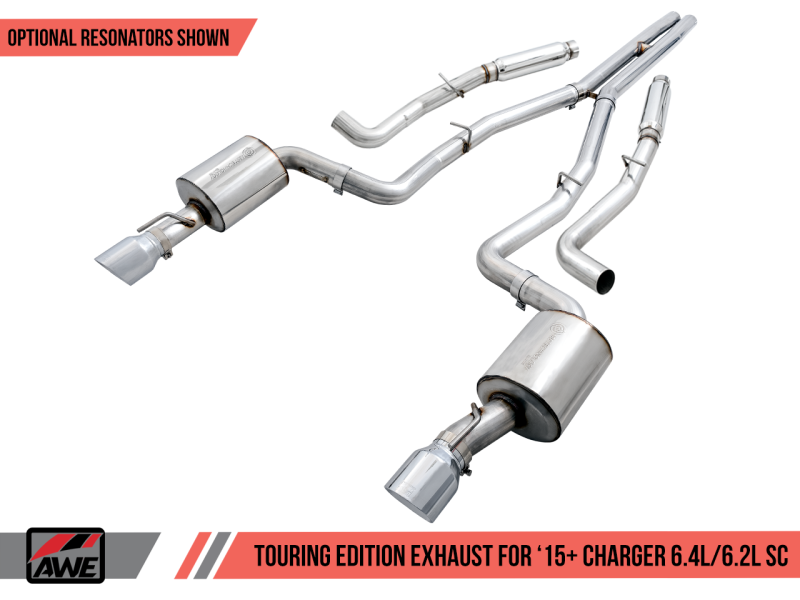 AWE 3020-32056 Tuning for 15-23 Dodge Charger 6.4L/6.2L SC Non-Resonated Exhaust