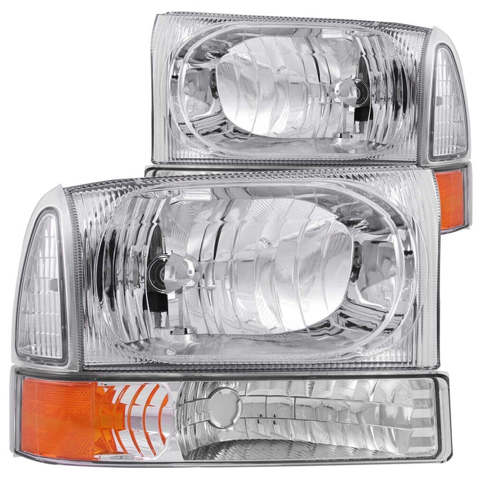 Anzo USA Crystal Headlight Set For 2000-2004 Ford Excursion