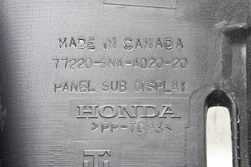 2006-2011 Honda Civic Si Dash Display Cluster Gauge Trim Bezel Panel 06-11