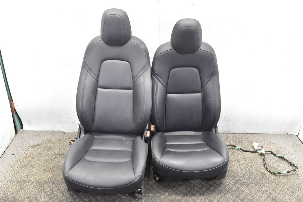 2017-2020 Tesla Model 3 Front Rear Seat Set Black Leather Interior Seats 17-20