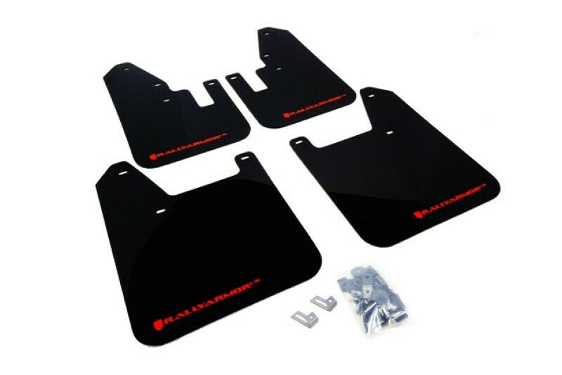 Rally Armor Mud Flaps Red Logo for 98-02 Forester MF13-UR-BLK/RD